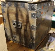 A Victorian oak silver chest