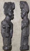 A pair of African carvings