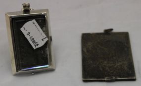 A miniature silver frame,