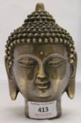 A bronze Thai Buddha head