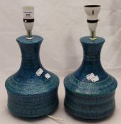 A pair of Art pottery lamps