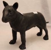 A bronze in the form of a bull terrier