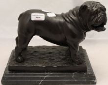 A bronze in the form of a bulldog