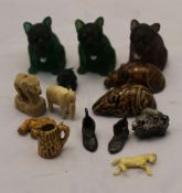 A quantity of small animal figures etc