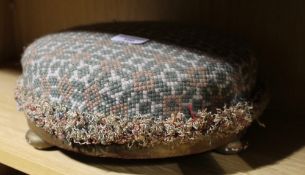 A Victorian upholstered foot stool