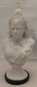 A bust of Queen Victoria
