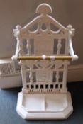 A painted cast iron hall stand