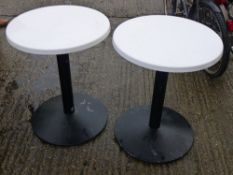 Two cafe tables