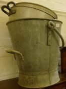 A quantity of galvanized buckets,