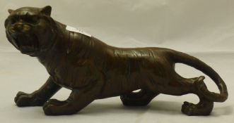 A bronze figure of a tiger