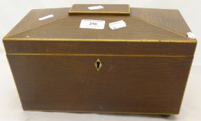 A 19th century Partridge wood tea caddy (adapted)