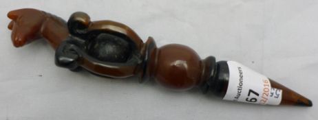 A Tibetan/Chinese agate ceremonial dagger