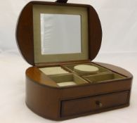 A small leather jewellery box