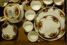 A quantity of Royal Albert 'Old Country Rose' teawares