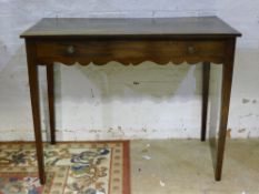 A Victorian mahogany single drawer side table