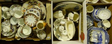 Three boxes of miscellaneous china