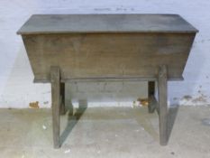 A 19th century elm dough bin