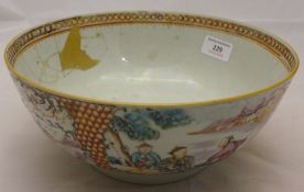 An 18th/19th century Chinese porcelain export punch bowl