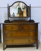 An early 20th century oak dressing table
