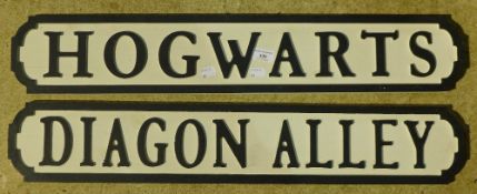 Two Harry Potter signs