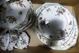 A quantity of Royal Doulton Old Leeds Sprays pattern dinner ware