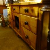 A Victorian pine dresser base