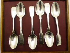 A mixed service of six large Victorian tea/coffee spoons by Elizabeth Eaton, London 1842 -1863,