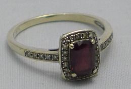 A garnet ring