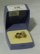 Two 9 ct gold cluster rings