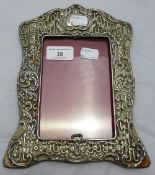 A silver photograph frame