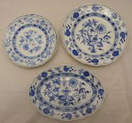 A quantity of Meissen onion pattern china