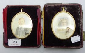 Two early 20th century miniature portraits