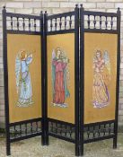 A Victorian aesthetic three fold screen