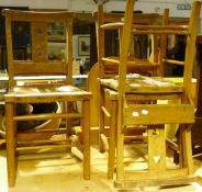 Four chapel chairs