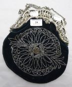 A silver top purse