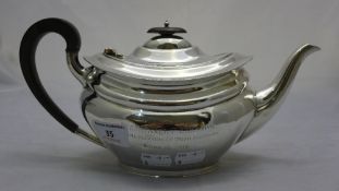 A silver teapot