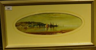 A watercolour of a harbour scene by Ethel Duckworth