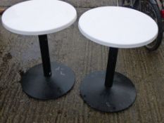 Two cafe tables