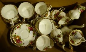 A quantity of Royal Albert 'Old Country Rose' pattern tea wares