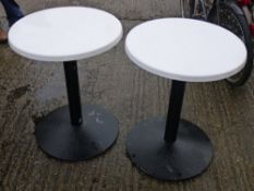 Two cafe tables