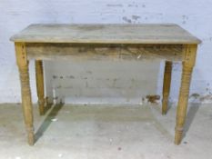A small Victorian pine side table