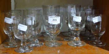 Sixteen various antique glass rummers