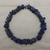 A string of lapiz beads