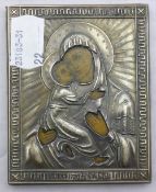 A silver mounted icon