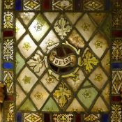 A stained glass panel