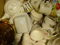 A box of miscellaneous china and glass,