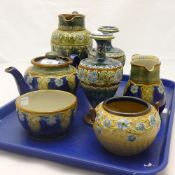 A collection of Doulton stoneware items