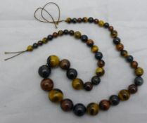 A string of tiger's eye beads