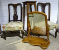 A Victorian mahogany toilet mirror,