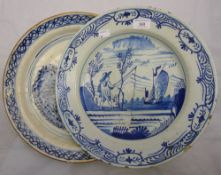 Two 19th century Delft charges